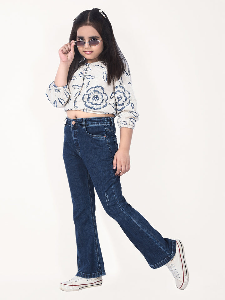 Tailored Edge Blue Bootcut Jeans