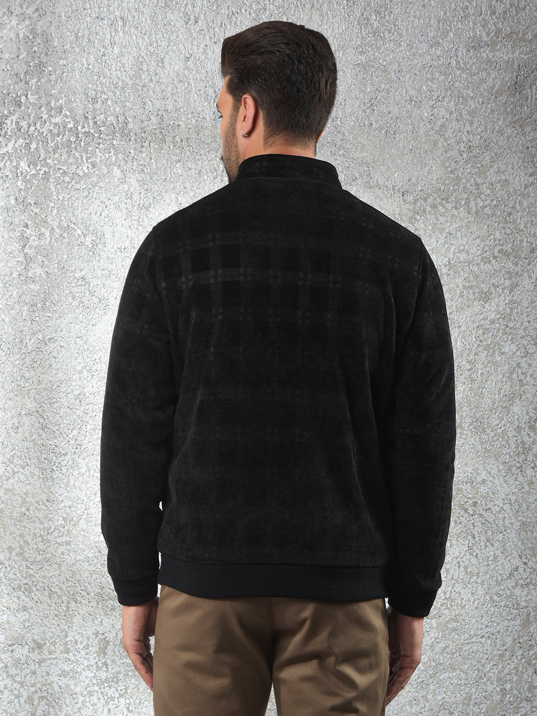 Black Jacquard Reversible Jacket