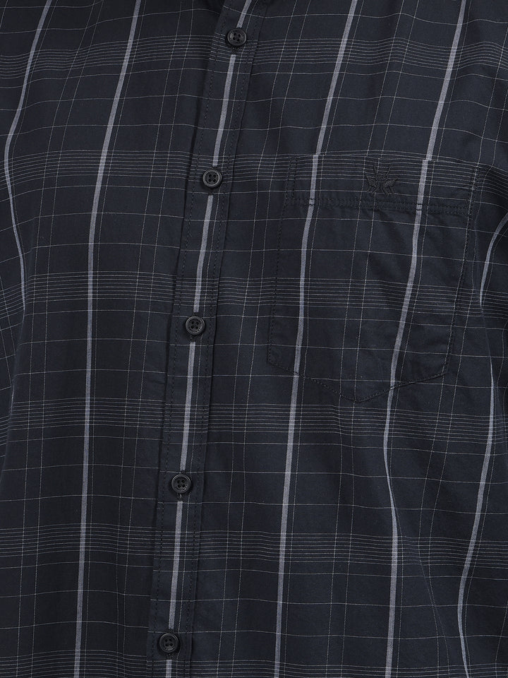 Black Checked Shirt-Men Shirts-Crimsoune Club