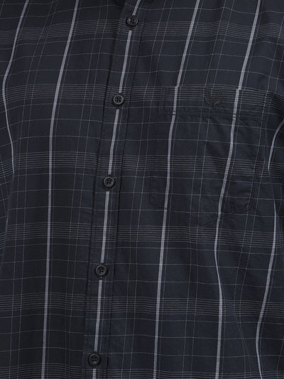 Black Checked Shirt-Men Shirts-Crimsoune Club