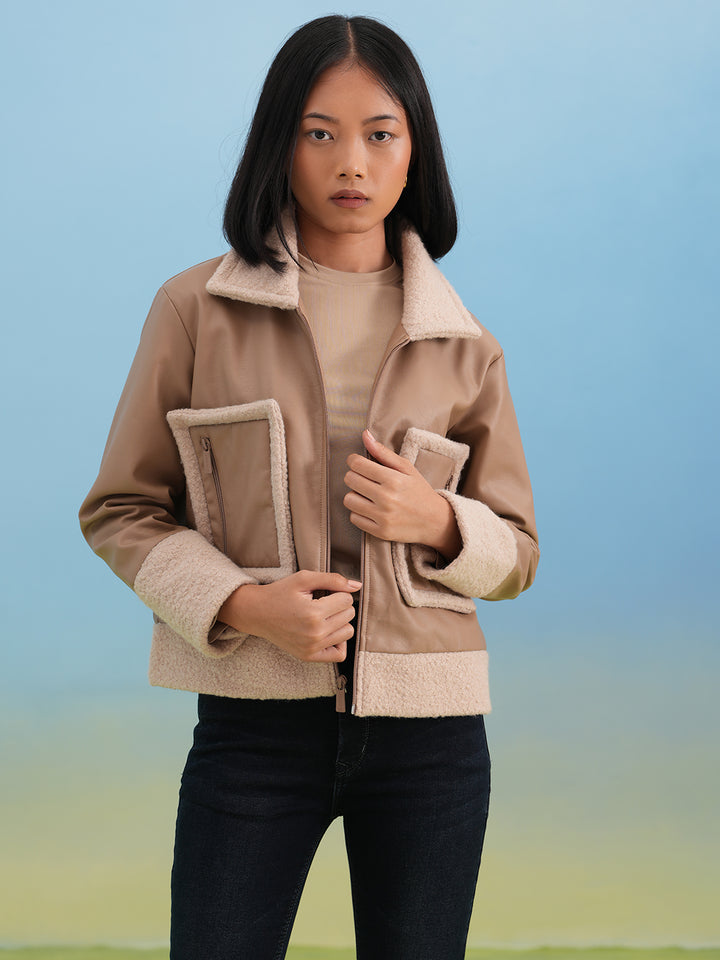 Beige 100% Cotton Jacket