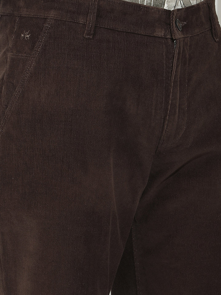 Brown Straight Corduroy Trousers