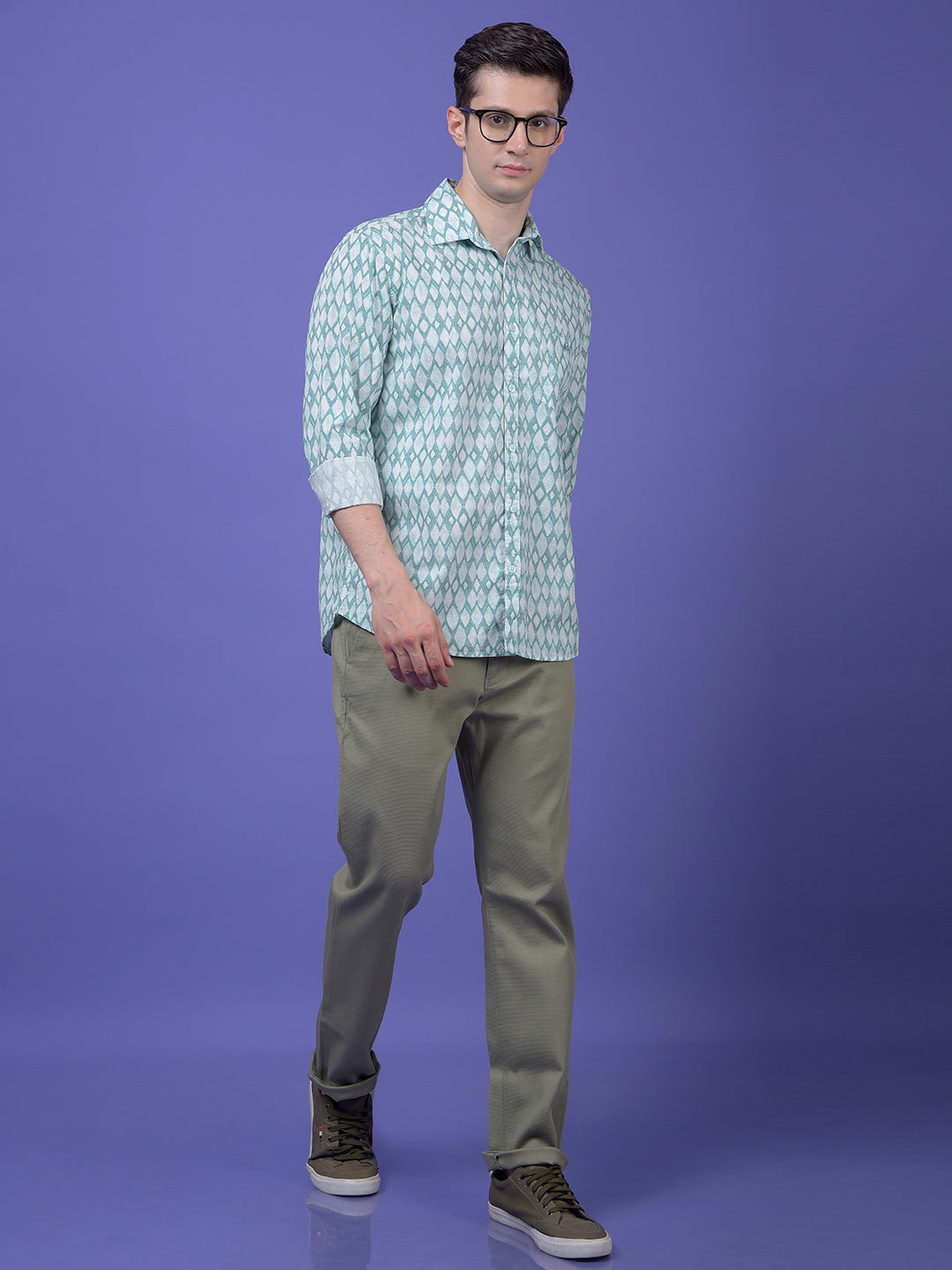 Green Printed Shirt