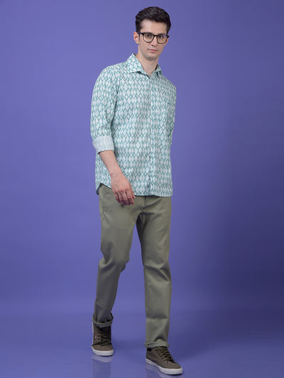 Green Printed Shirt