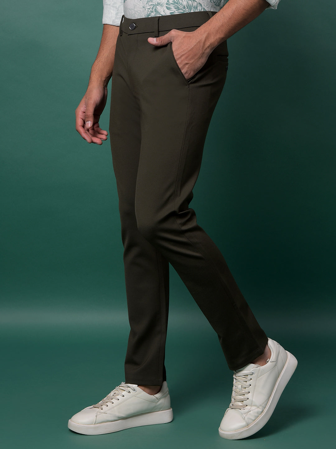 Monochrome Olive Slim Trousers