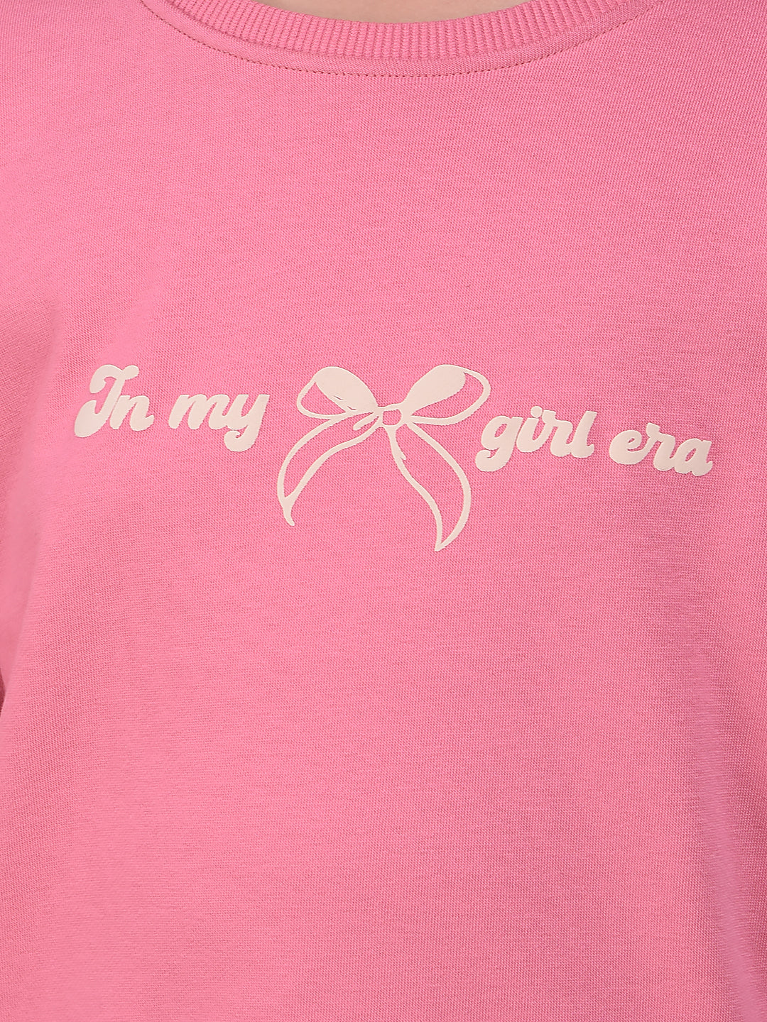 Pink Typographic Print Sweatshirt