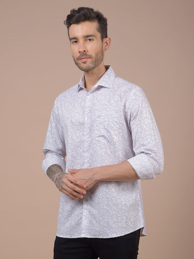 Purple Printed Shirt