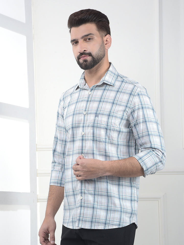 Warm Grey Checked Shirt