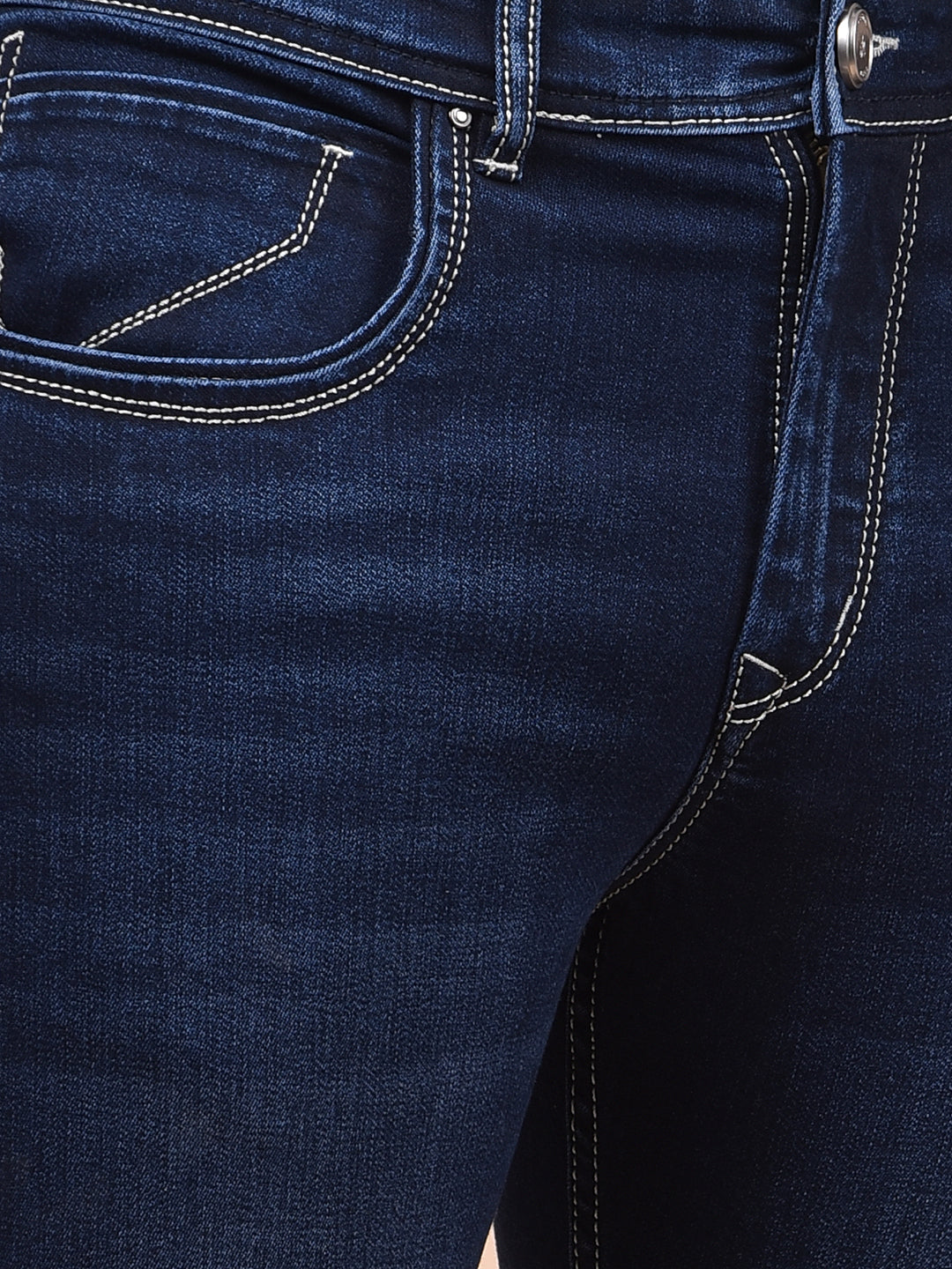 Tailored Trim Navy Blue Jeans