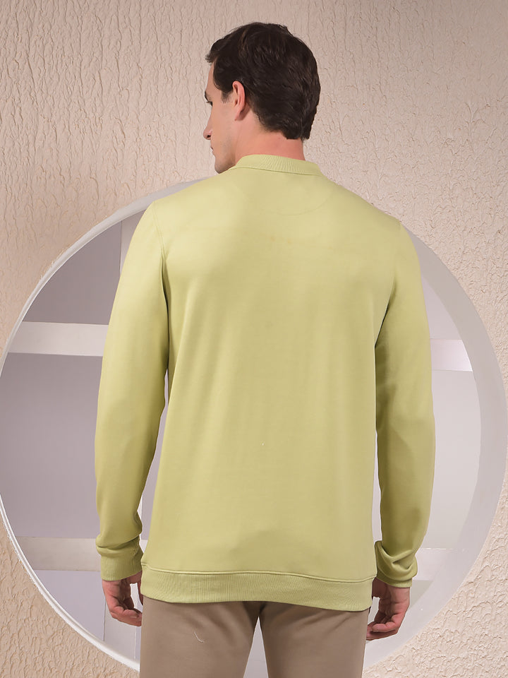 Green Polo Neck Sweatshirt