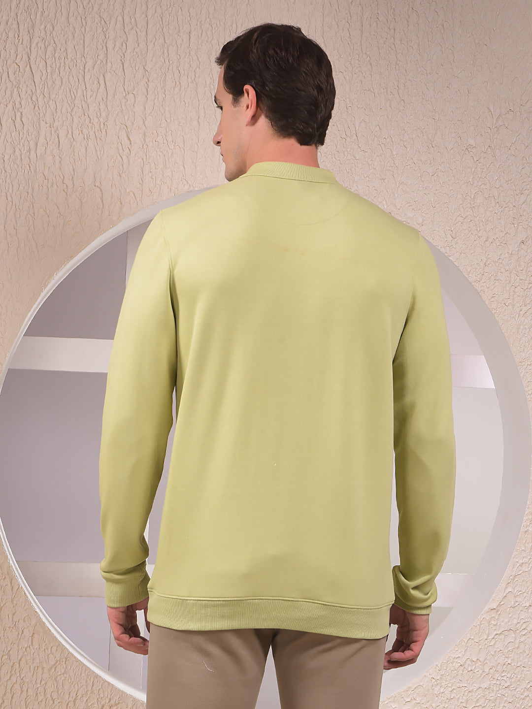 Green Polo Neck Sweatshirt
