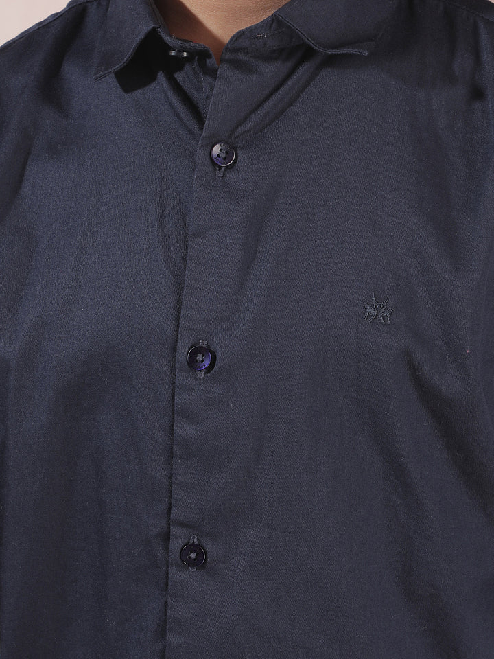 Blue 100% Cotton Shirt