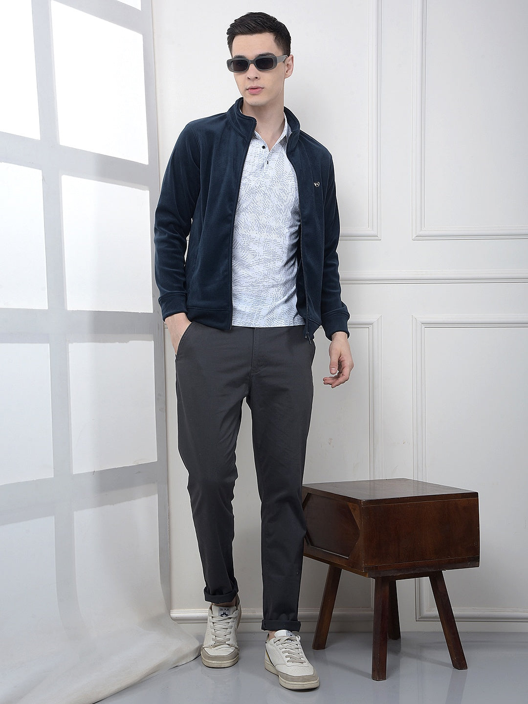 Navy Blue Stylish Sweatshirt