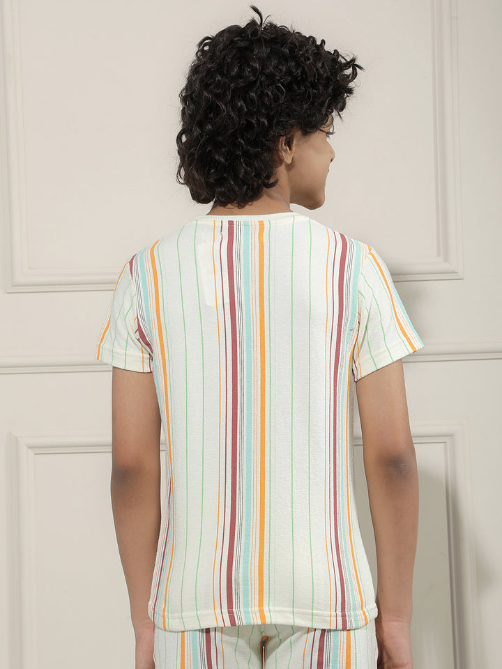 Multi-Color Vertical Stripes T-Shirt