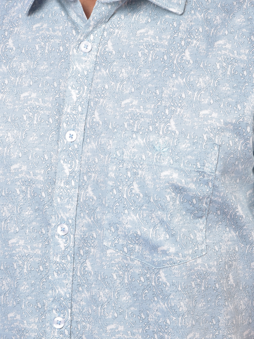 Blue Printed Shirt
