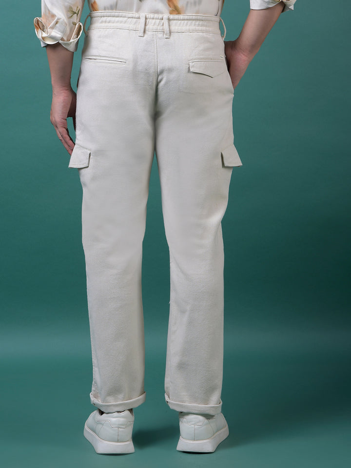 Beige Cargo Trousers