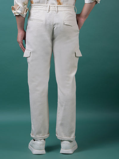 Beige Cargo Trousers