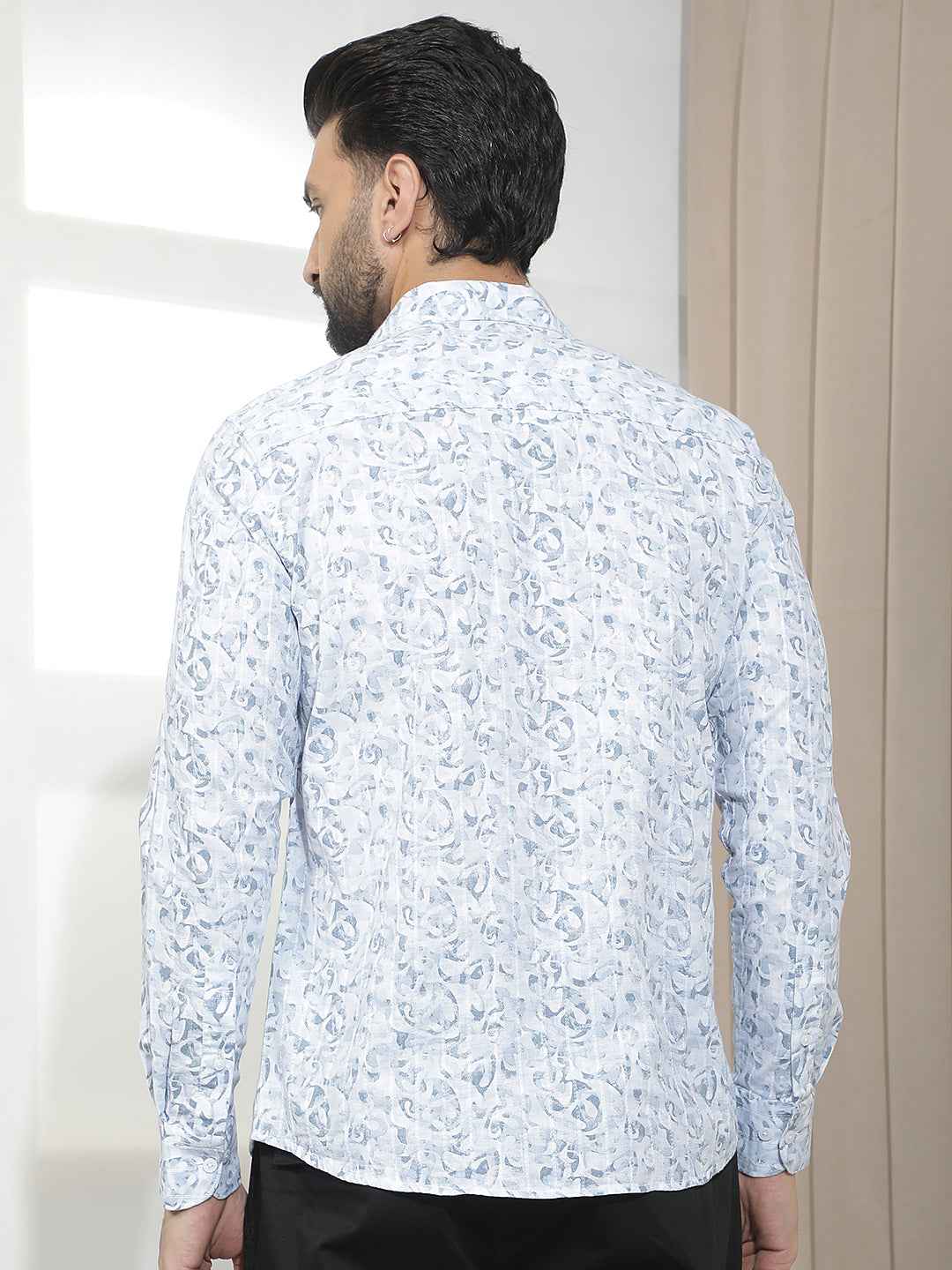 Blue Abstract Print Shirt