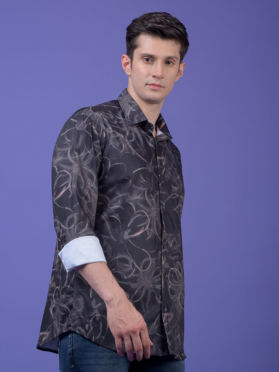 Green Floral Print Shirt