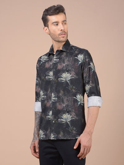 Multi-Color Floral Print 100% Cotton Shirt