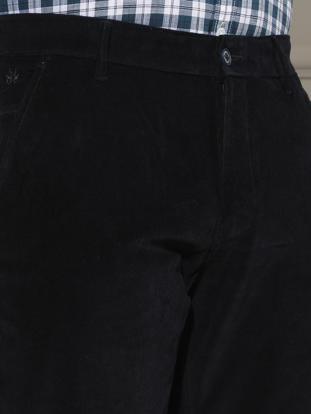Navy Blue Corduroy Trousers