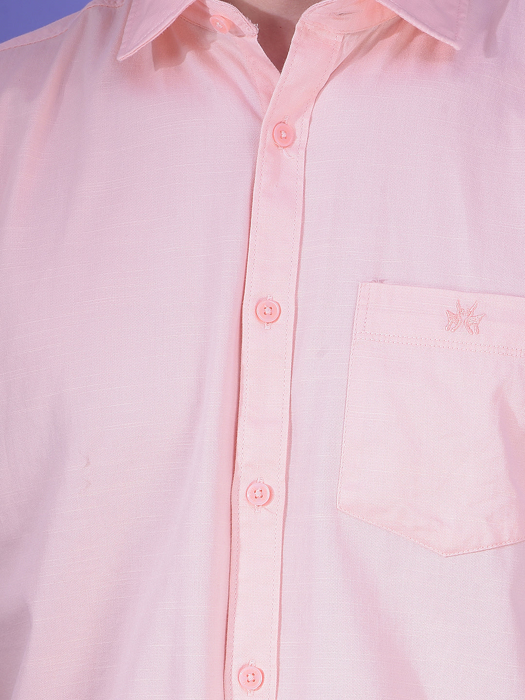 Soft Peach Short-Sleeve Shirt