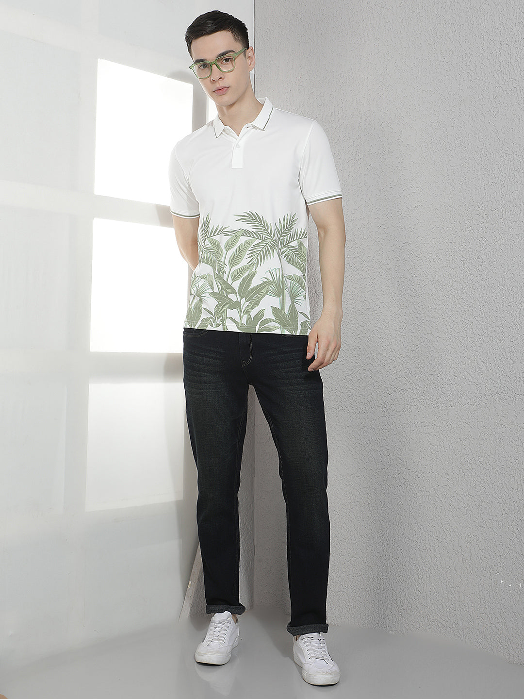 Green Floral Print T-Shirt