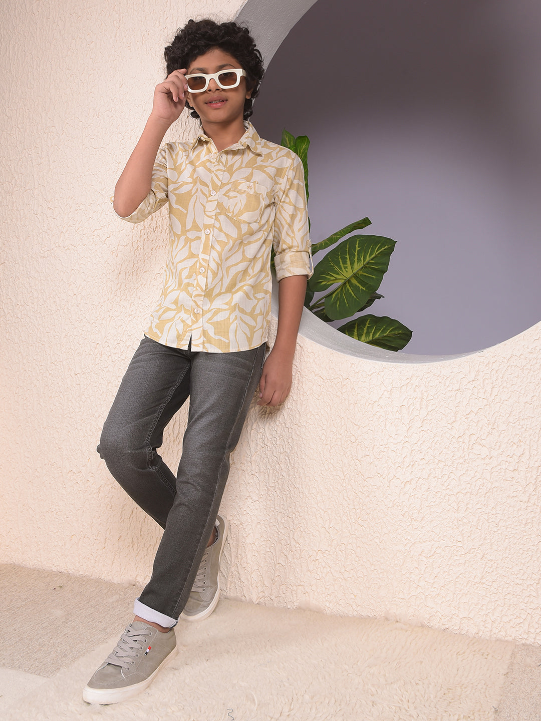 Radiant Dark Wash Olive Jeans