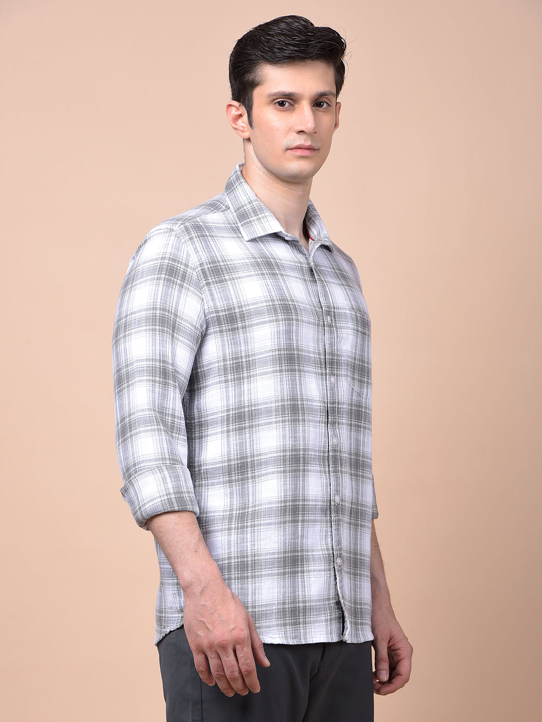 Green Checked 100% Cotton Shirt
