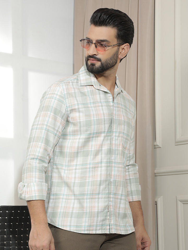 Multi-Color Checked 100% Cotton Shirt
