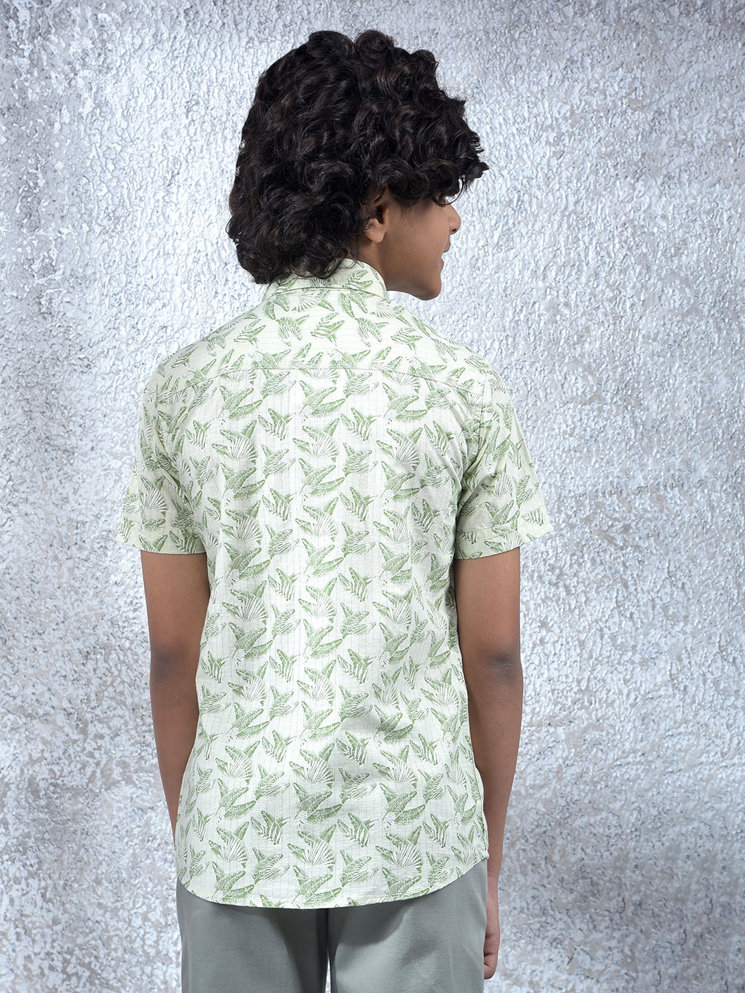 Modern Edge Green Floral Print Shirt