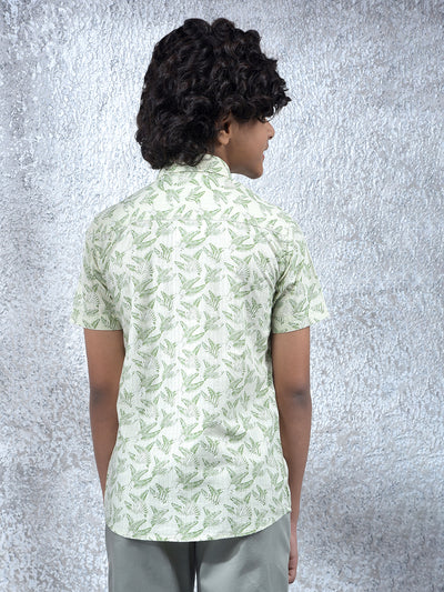 Modern Edge Green Floral Print Shirt