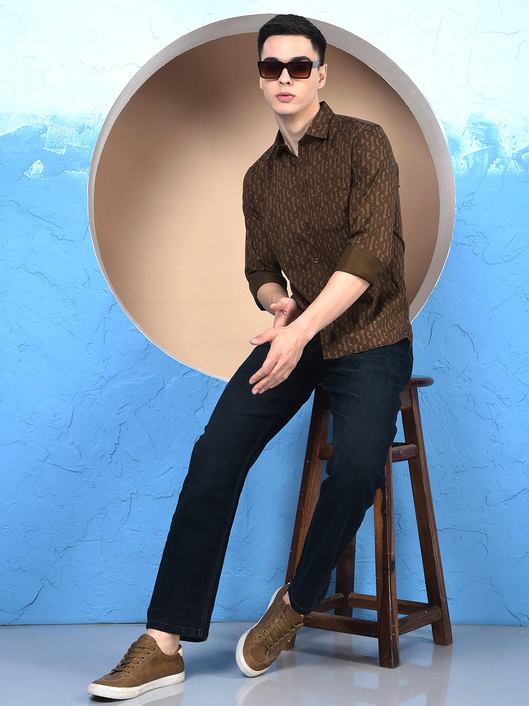 Modern Edgey Navy Blue Straight Jeans