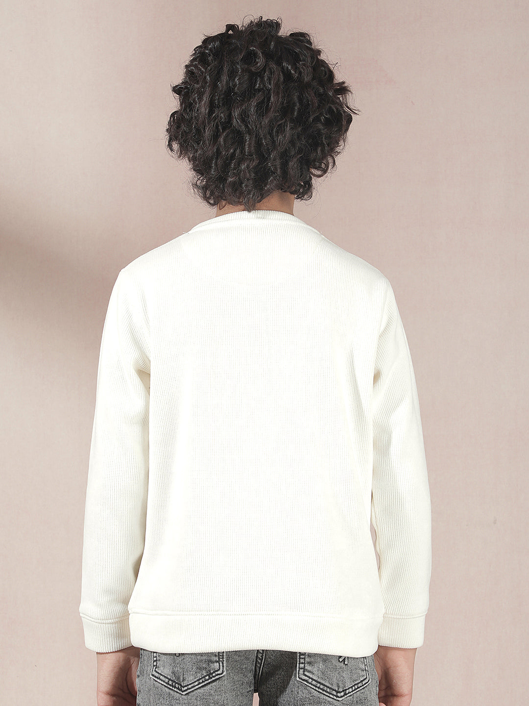 Cream Embellished Sweatshirt