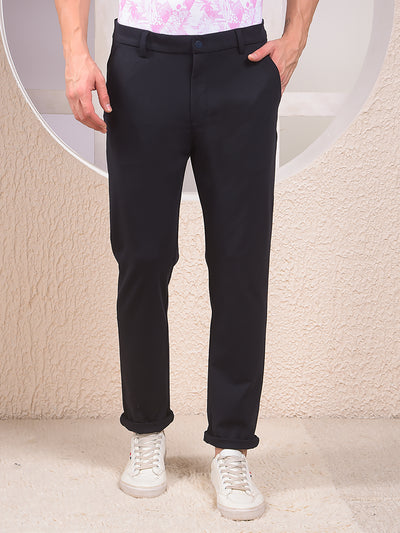 Navy Blue Elegant Trousers