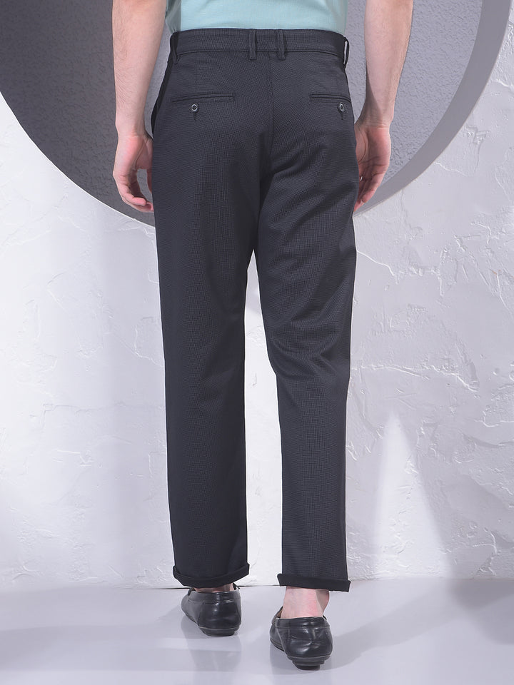 Urban Black Printed Trousers