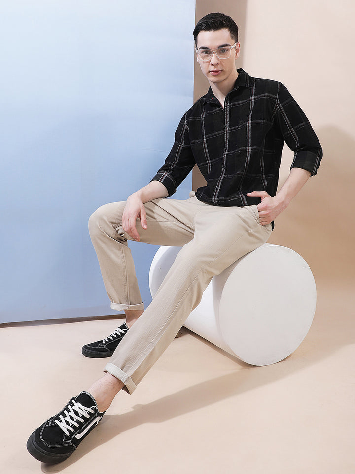 Green Checked Corduroy Shirt