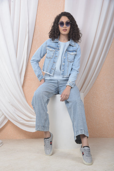 100% Cotton Denim Blue Jacket