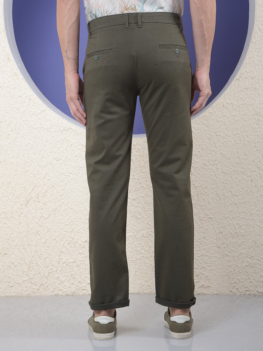 Urban Olive Straight Trouser