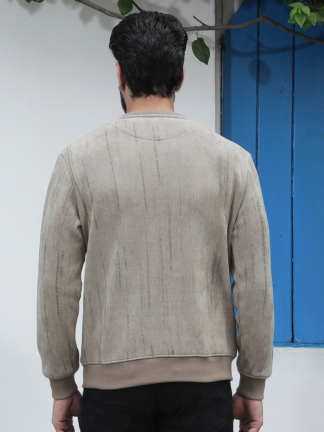 Brown Abstract Print Sweatshirt
