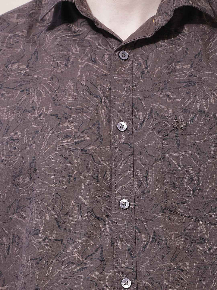 Cocoa Brown Printed Shirt
