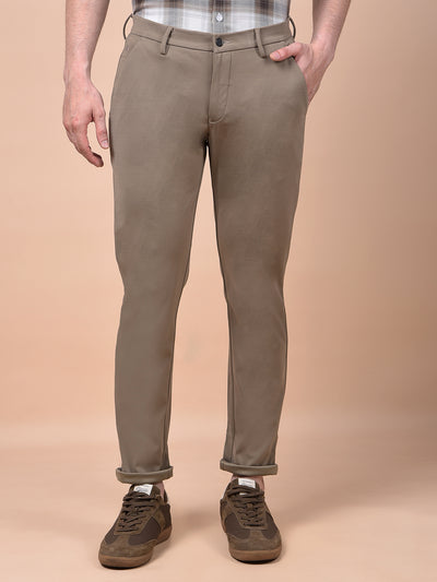 Elevated Khaki Knitted Trousers