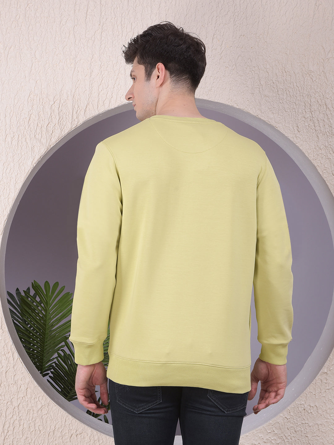 Green Typographic Print Sweatshirt