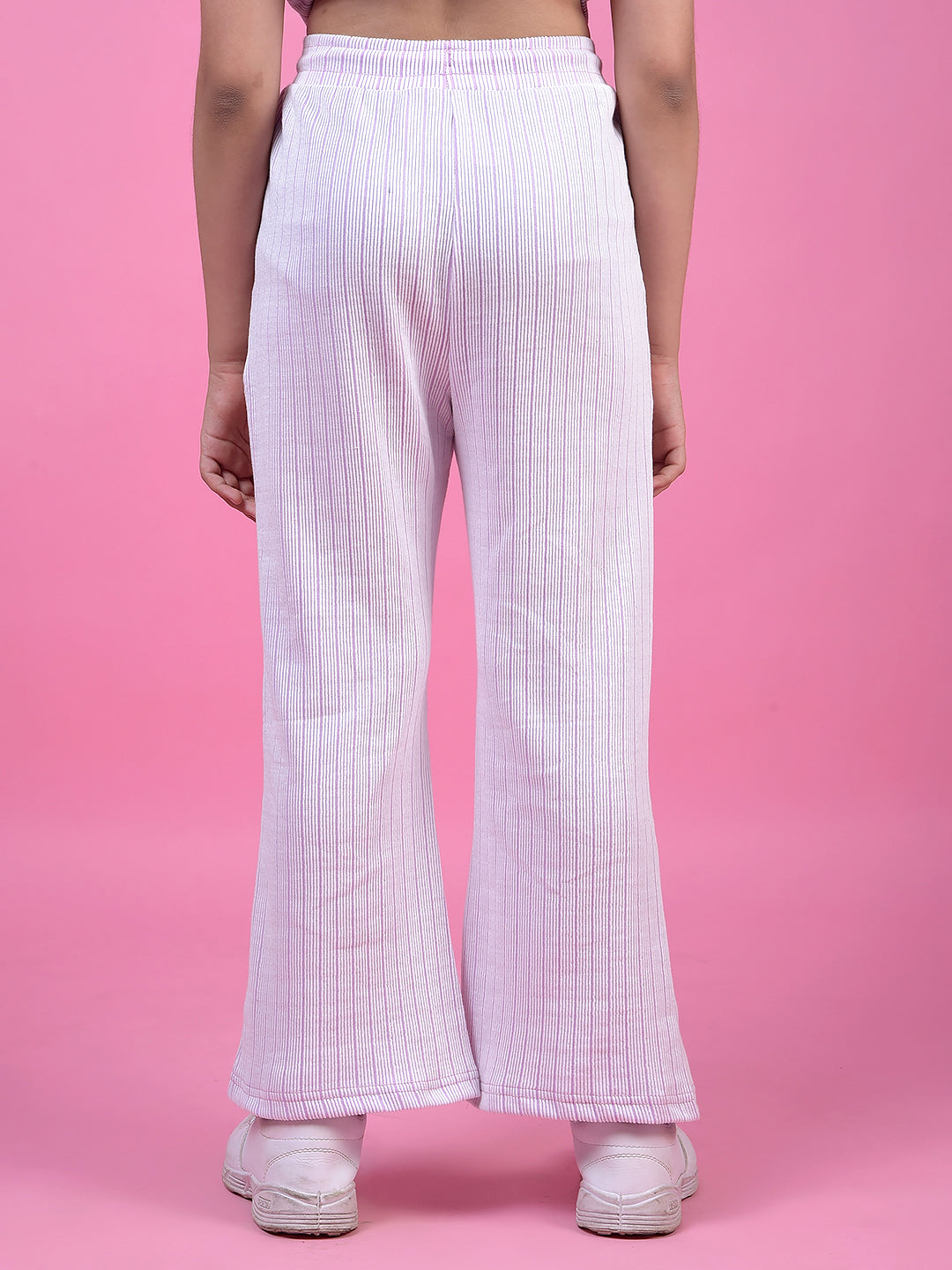Purple Vertical Stripes Trackpants
