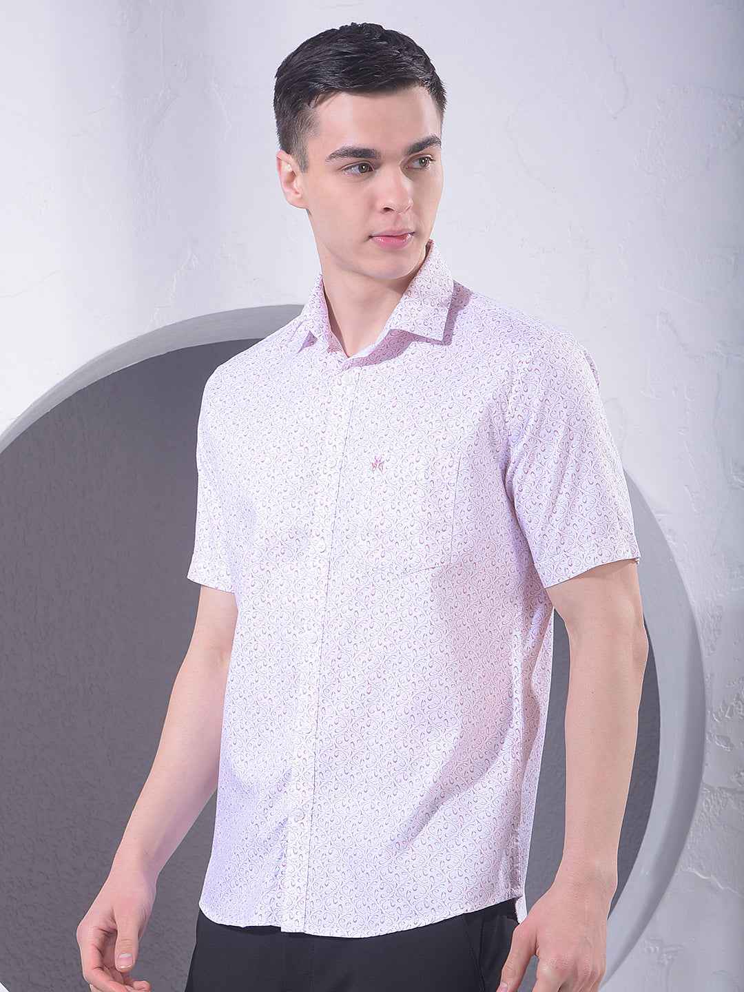 Blush Pink Printed Shirt