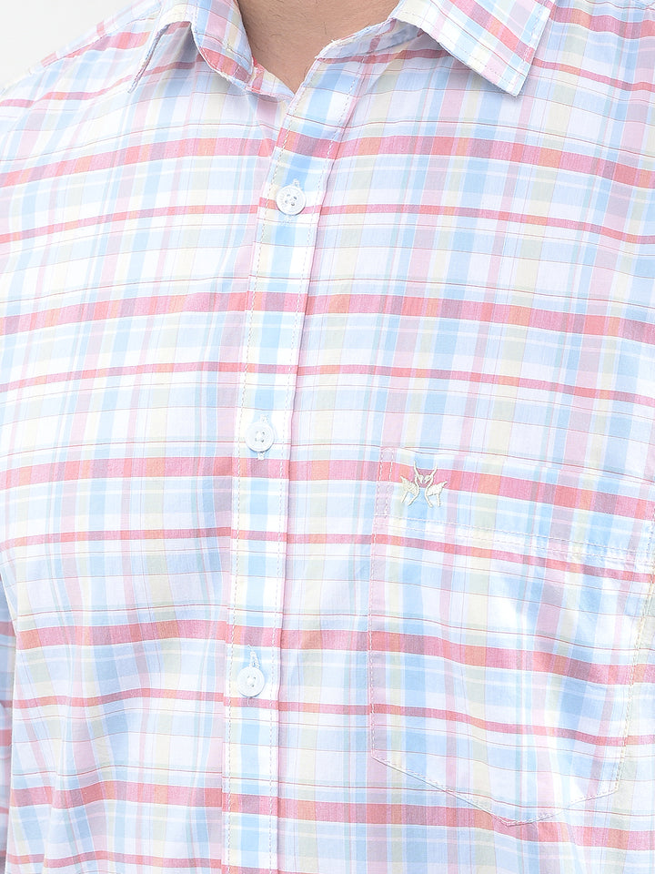 Multi-Color Checked 100% Cotton Shirt