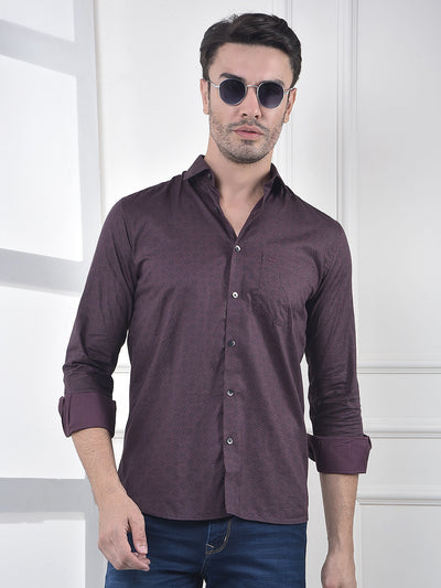 Contemporary Brown Graphic Shirt