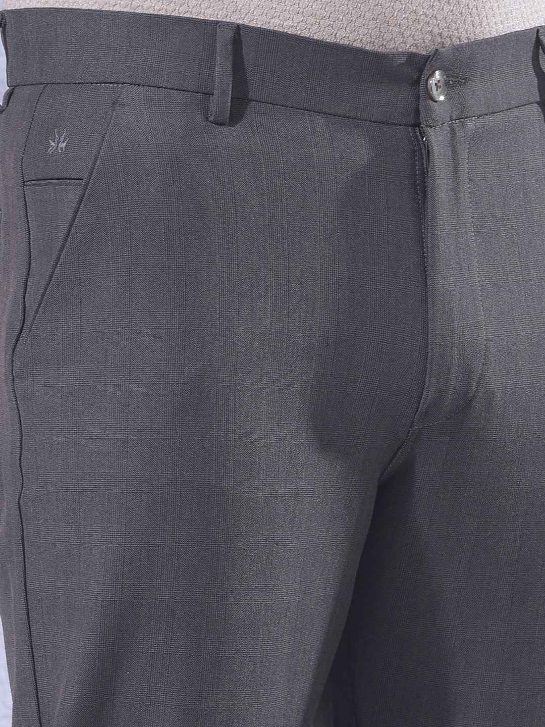 Brown Checked Trousers