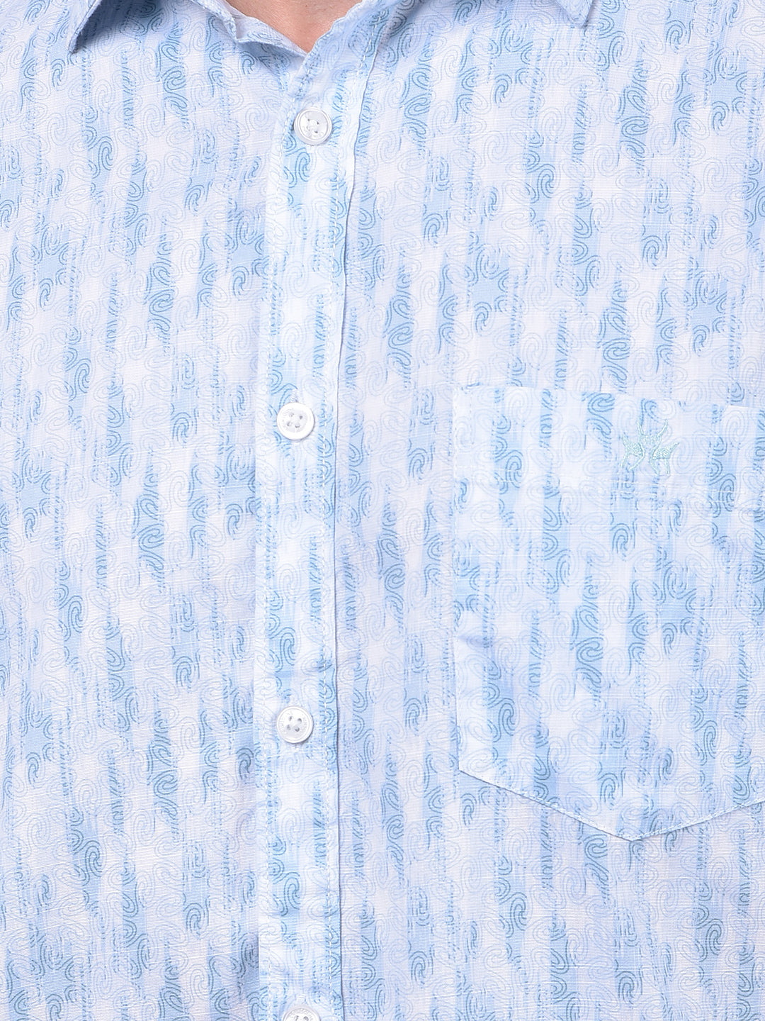 Classique Blue Printed Shirt