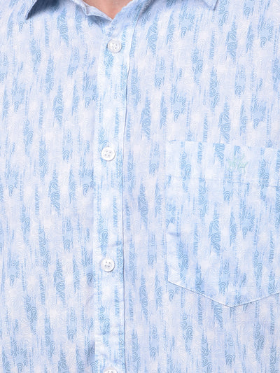 Classique Blue Printed Shirt